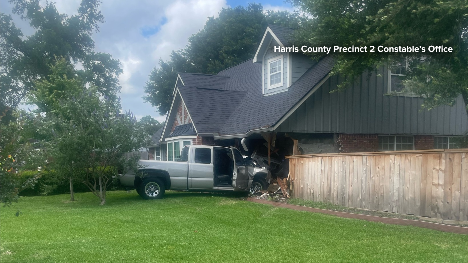 Southeast Harris Co. couple cleans up after police chase ends with truck crashing into home