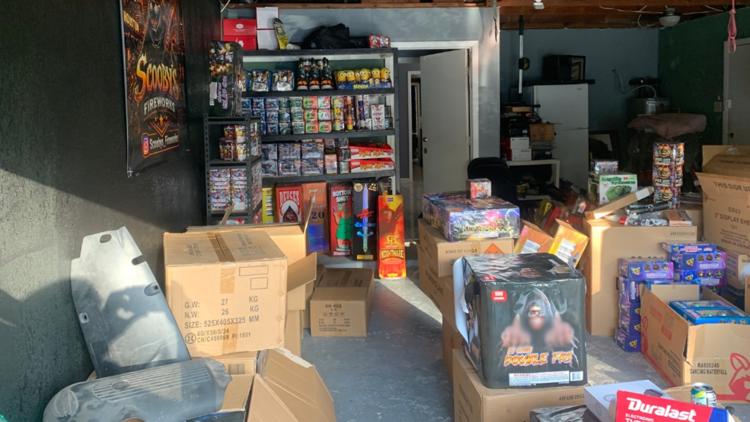 Illegally stored fireworks seized from Harris County home, says fire marshal's office